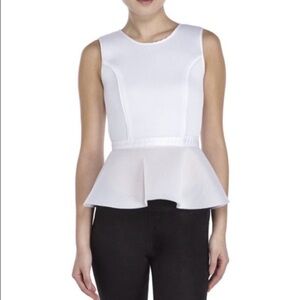 Maje Peplum White Top Size 1